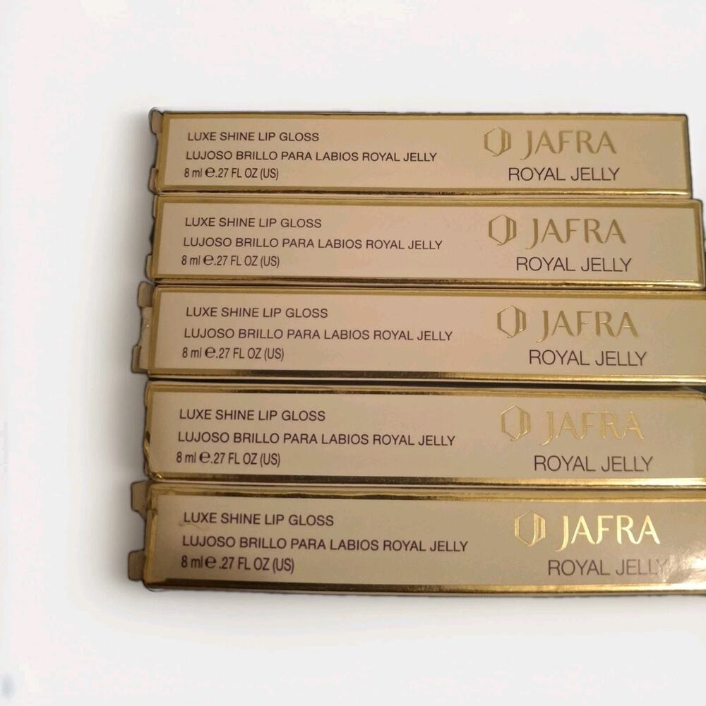 Jafra Royal Jelly Luxe Shine Lip Gloss Regal Bundle Of 5 New w/ Box .27 fl oz